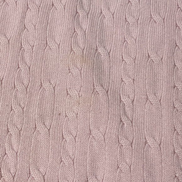 Vintage Pink Cable Knit Sweater 90s Charter Club Knitted V Neck Blouse Crewneck - Picture 10 of 17